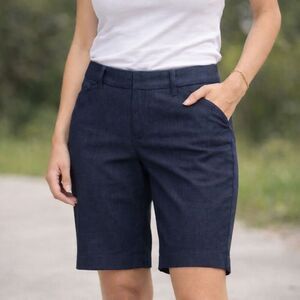 Mossimo Women’s Size 8 Bermuda Shorts Hidden Clasp Flat Front Stretch Casual